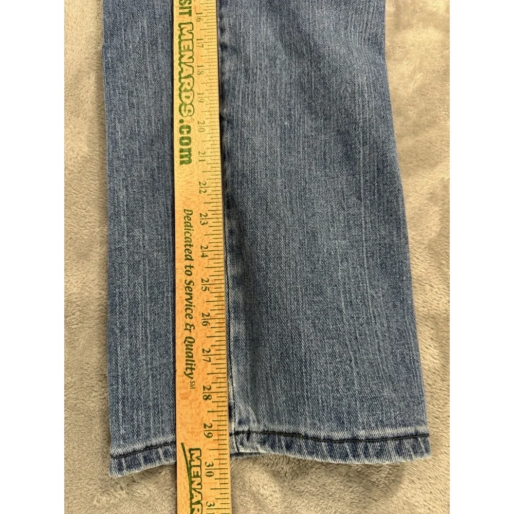 Lee Womens Jeans 16 Short Relaxed Straight Leg High‎ Rise Stretch Light Wash